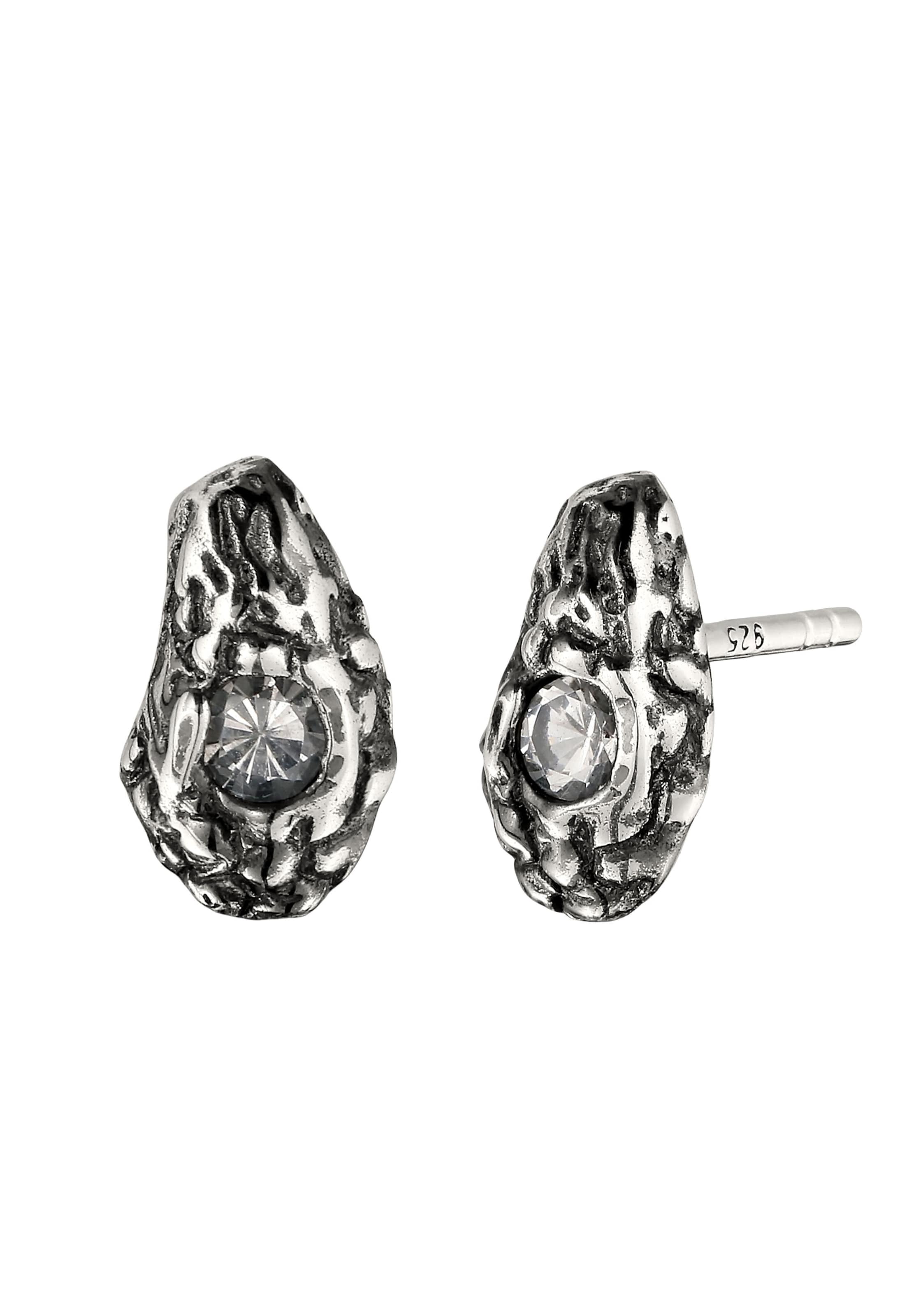 Boucles d'oreilles Haze&Glory en argent : devant