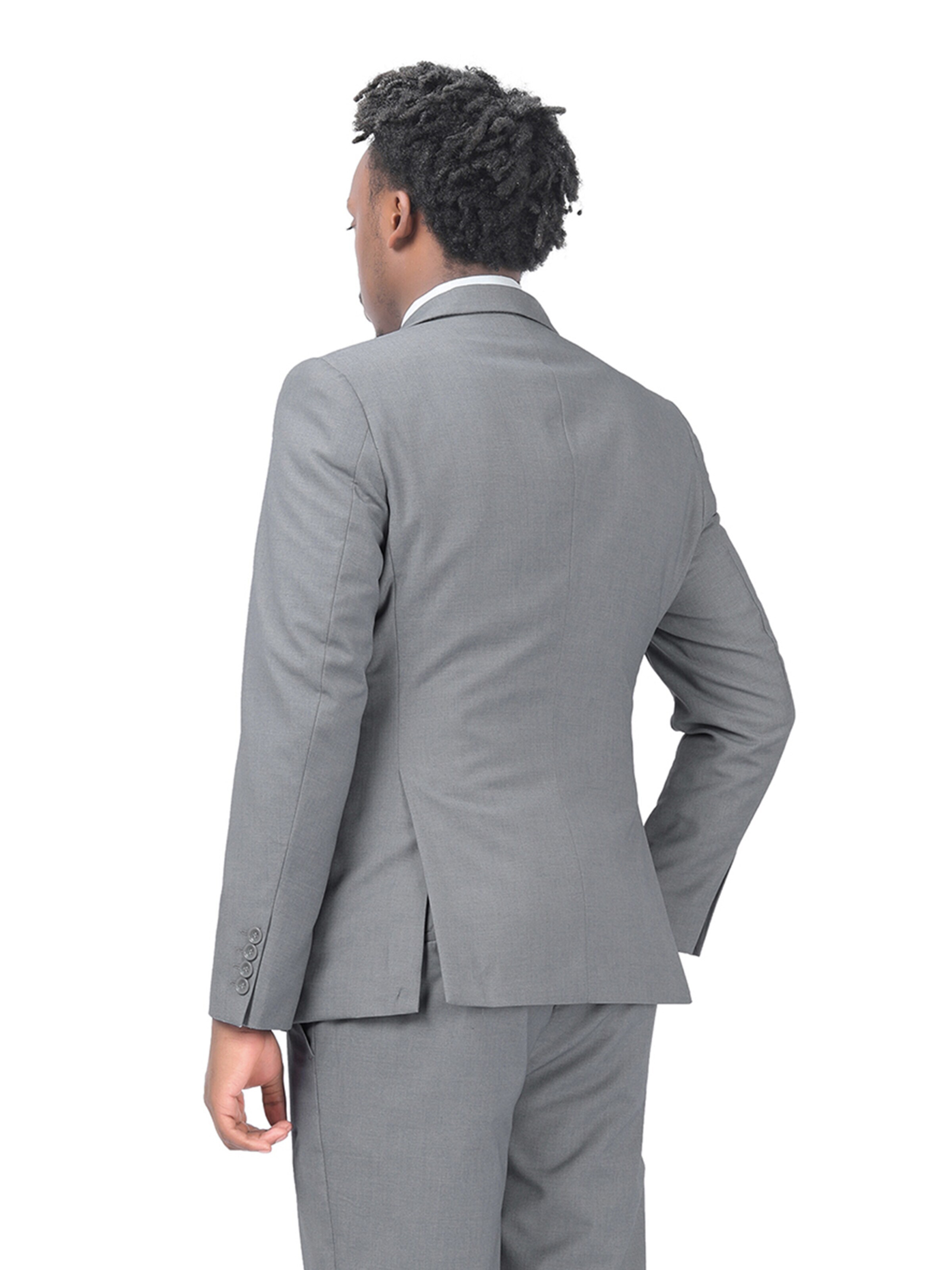 YOUTHUP Slim fit Suit 'Feierabend' in Grey