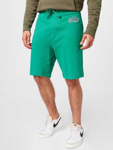 GAP Regular Панталон 'ARCH' в зелено: отпред