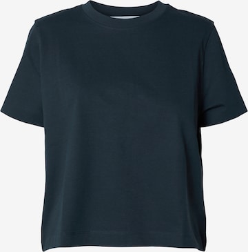 SELECTED FEMME - Camisa 'ESSENTIAL' em azul: frente