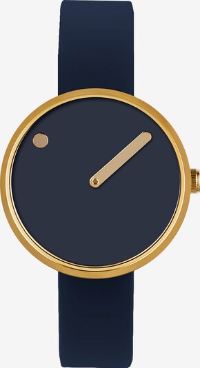 Picto Uhr in navy / goldgelb, Produktansicht