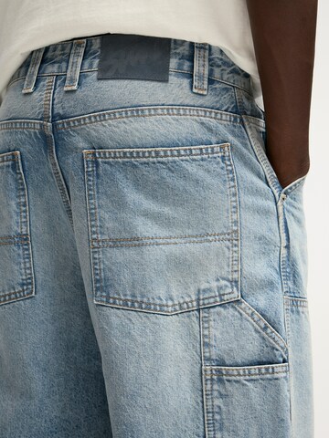 Wide Leg Jean Pull&Bear en bleu