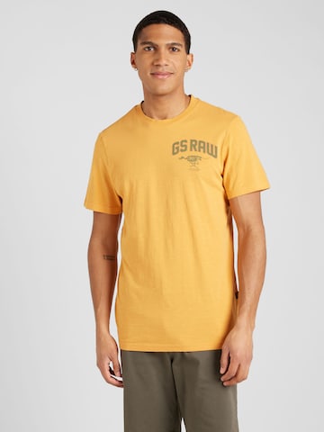 G-Star RAW Μπλουζάκι σε πορτοκαλί: μπροστά