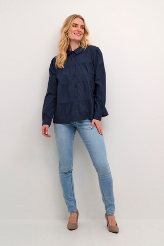 Chemisier 'Malinka' Cream en bleu