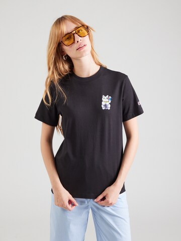 Tricou de la Champion Authentic Athletic Apparel pe negru: față