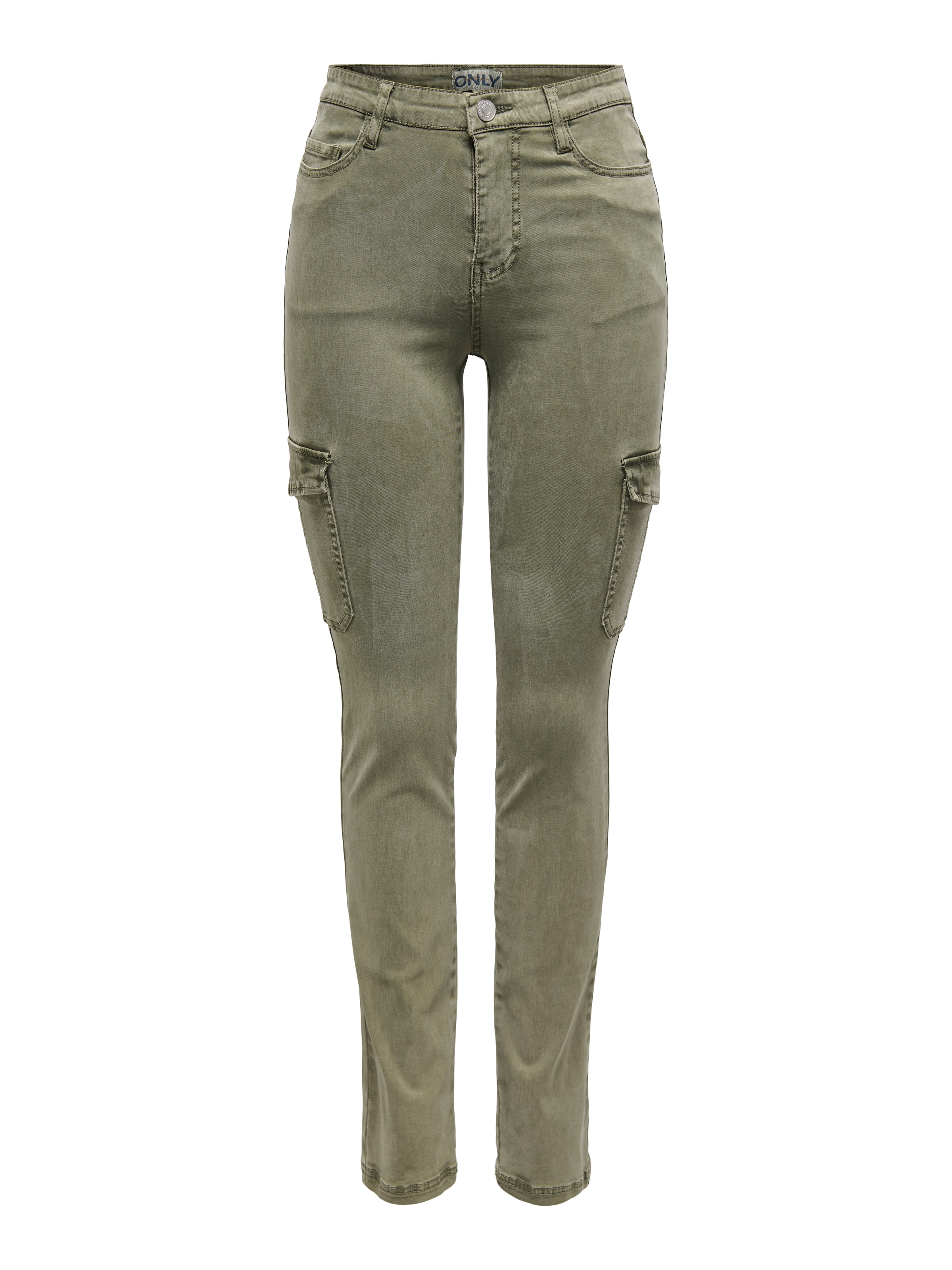 ONLY Slim fit Cargo Pants 'ONLBrandy' in Green: front