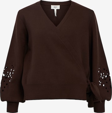 Cardigan OBJECT en marron : devant