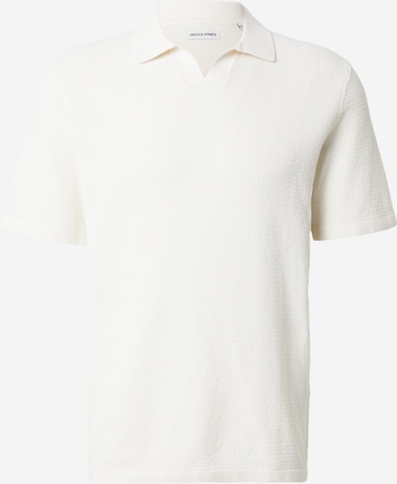 JACK & JONES Sweter 'JJEGEORGE' w kolorze biały: przód