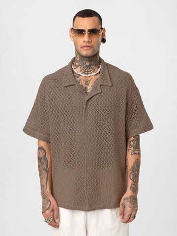Regular fit Camicia 'Arjan' di Dandalo in marrone: frontale