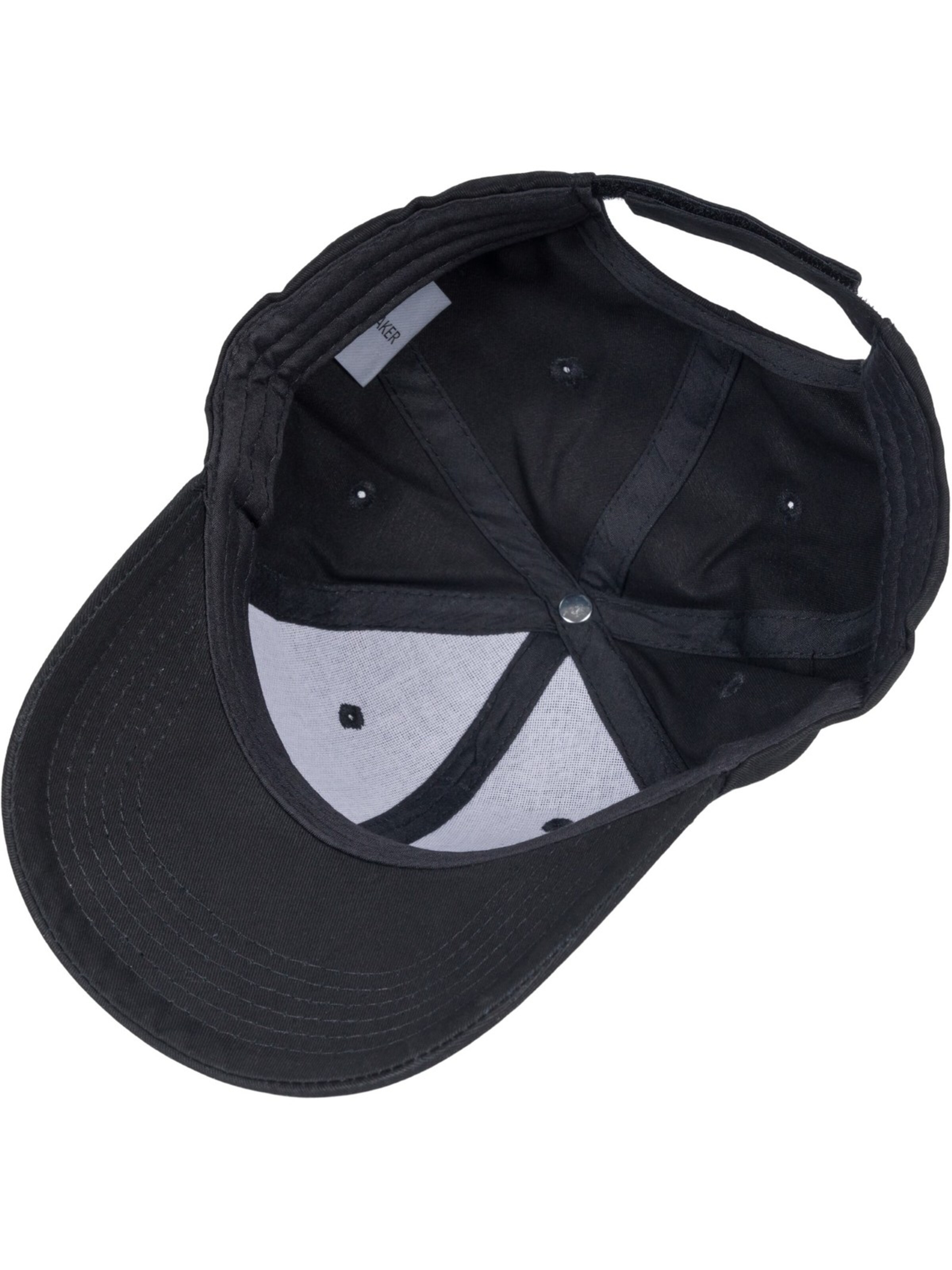 styleBREAKER Cap 'Baseball Cap Einfarbig' in Black