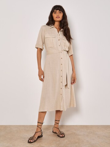Apricot Shirt dress in Beige