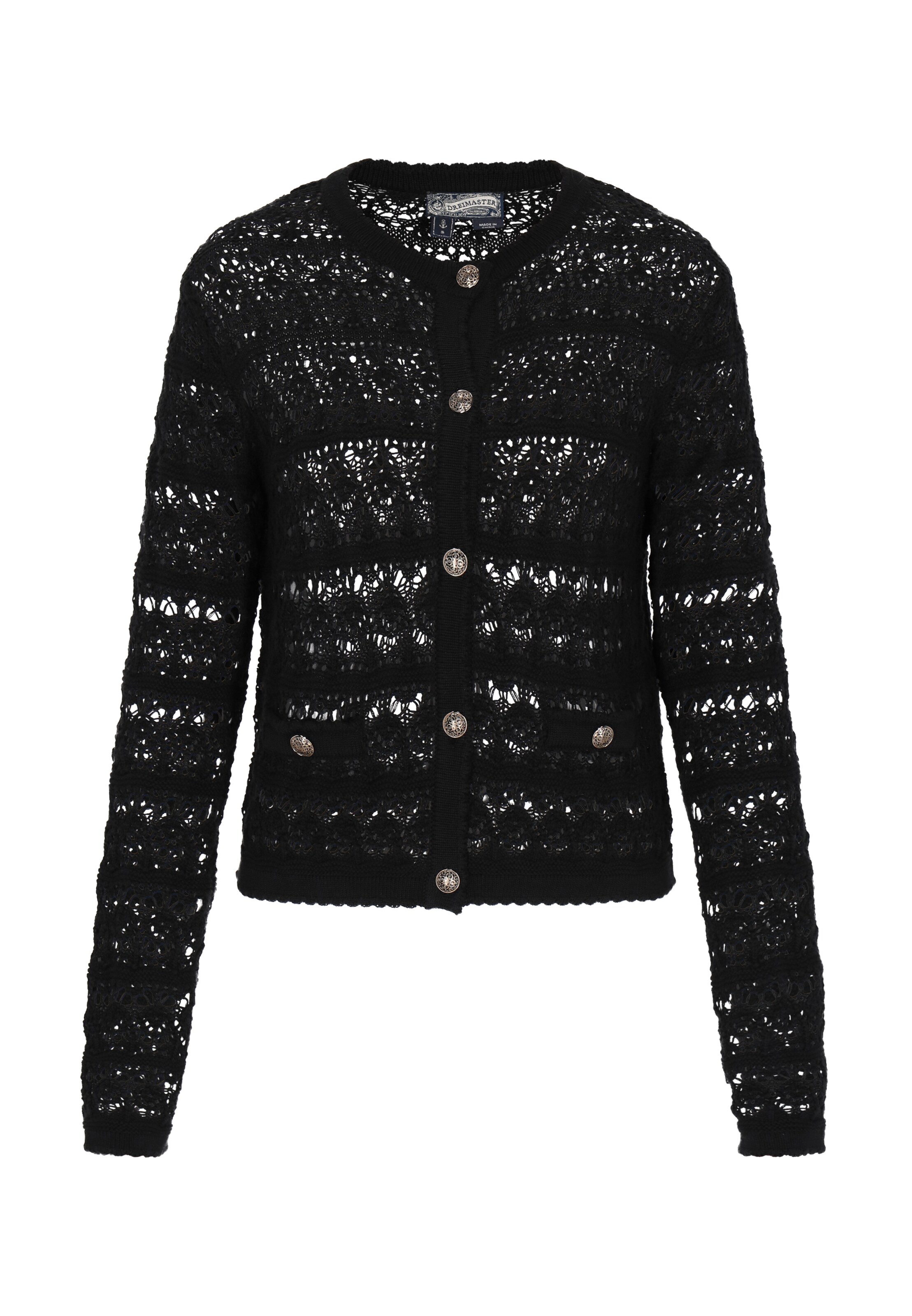 DreiMaster Vintage Pletena jopa 'Vintage' | črna barva, Prikaz izdelka