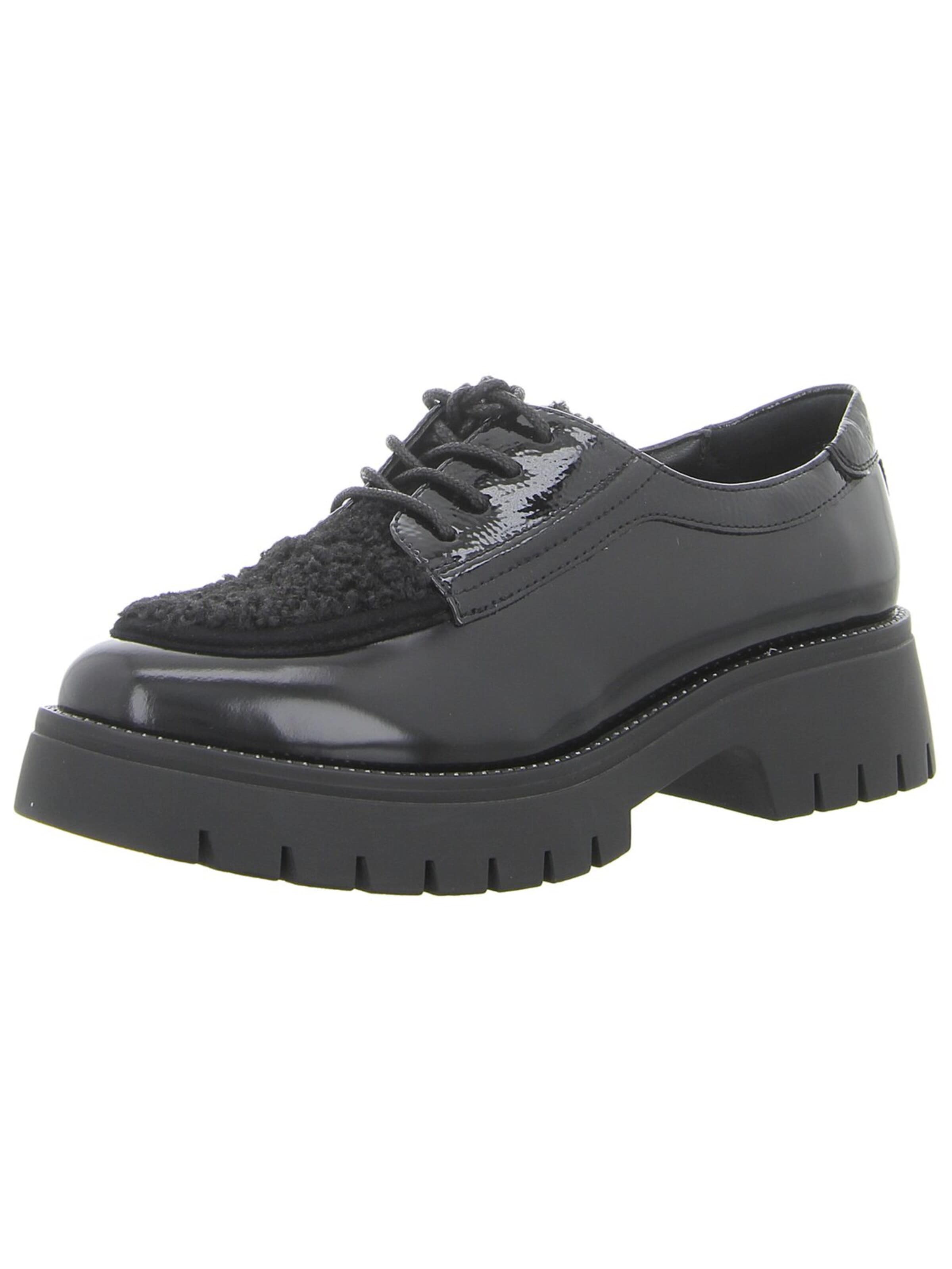 Regarde le Ciel Lace-Up Shoes in Black: front