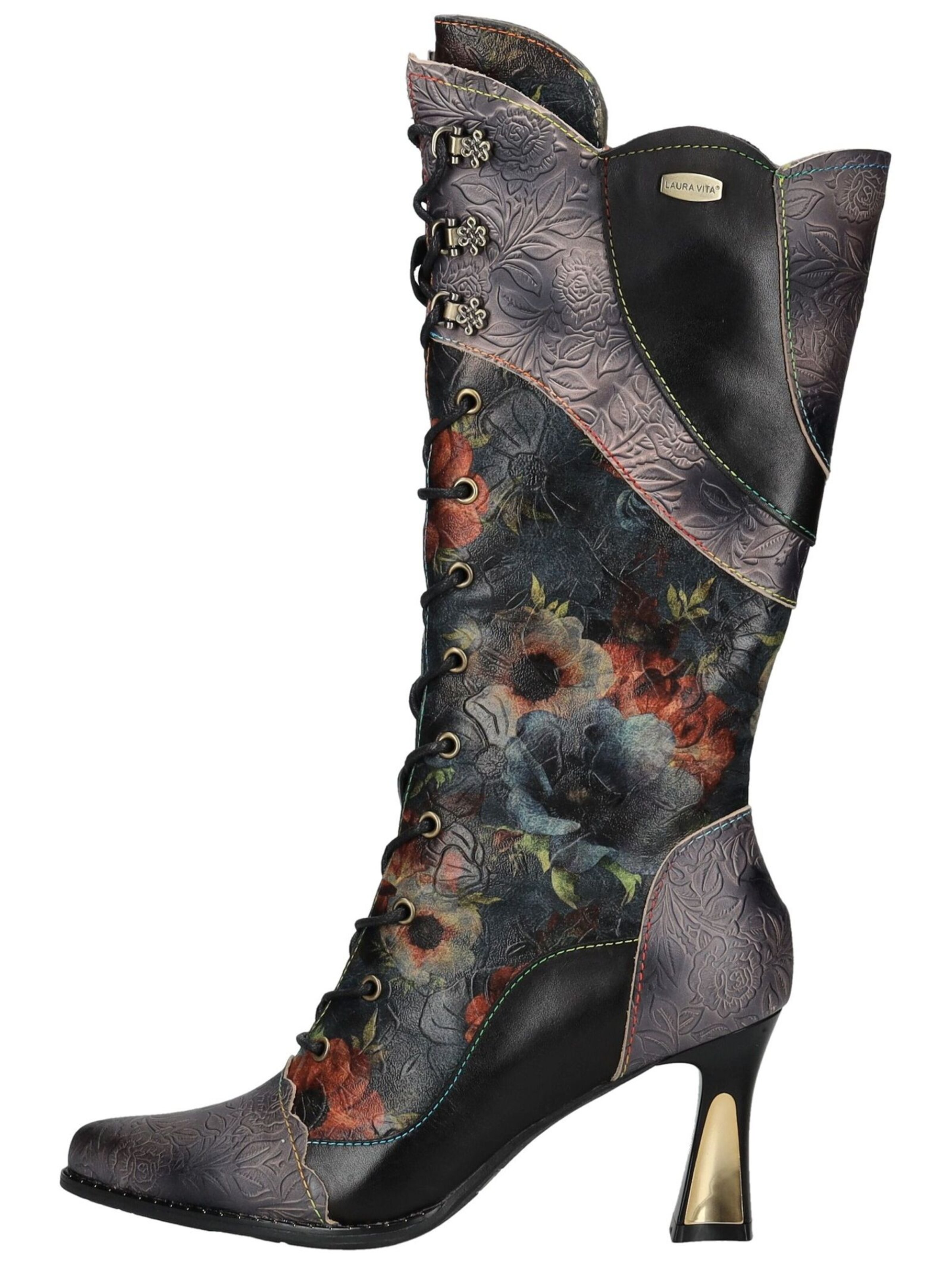 Laura Vita Lace-Up Boots in Black