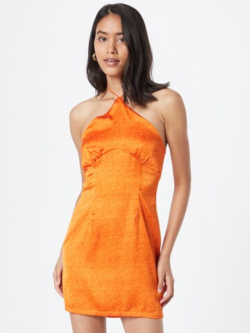 NEON & NYLON Šaty 'OVIBES' – oranžová: přední strana