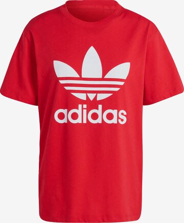 T-shirt 'Trefoil' ADIDAS ORIGINALS en rouge : devant