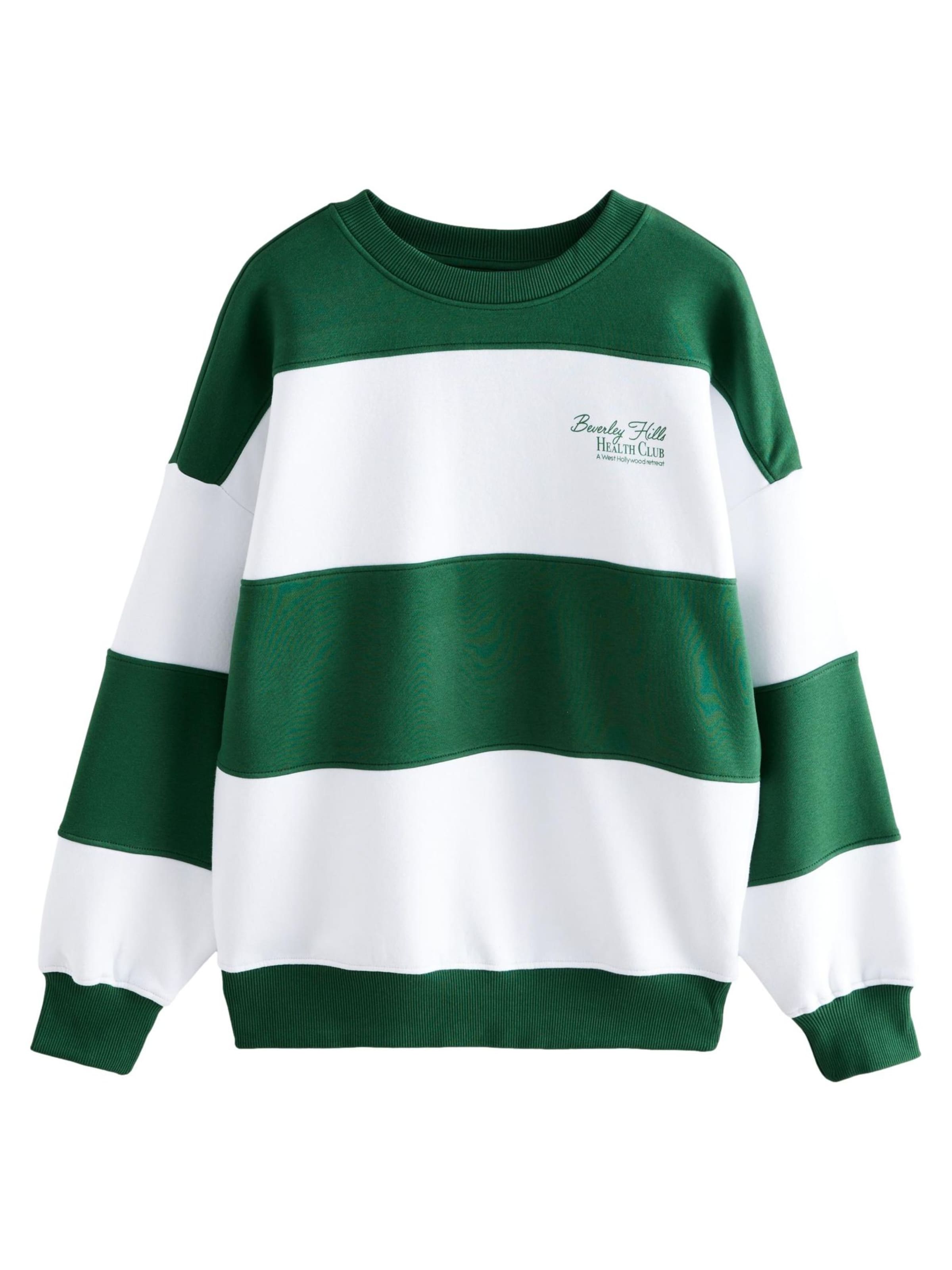Next Sweatshirt 'Paris' in Green: front