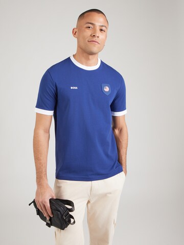 BOSS - Camiseta en azul: frente