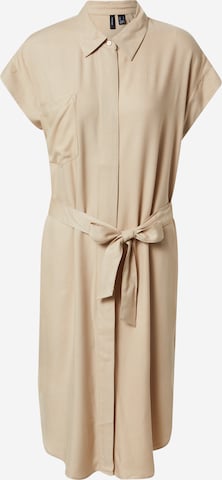 Robe-chemise 'Millie' VERO MODA en beige : devant