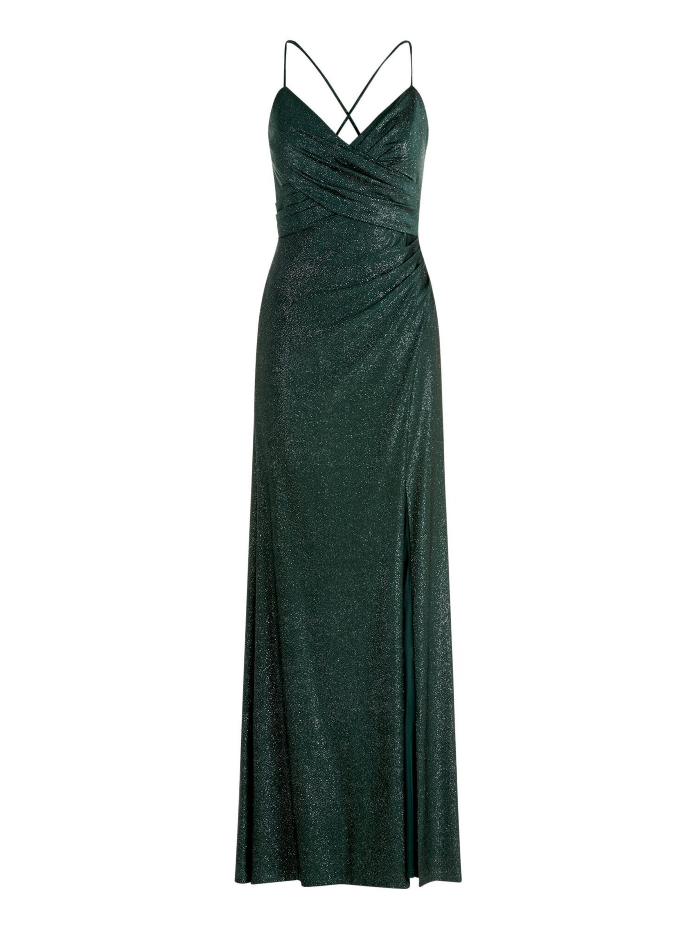 Vera Mont Abendkleid im Glitzer-Look in Grün: Vorderseite