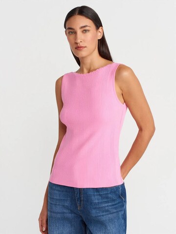 Tops en tricot Dilvin en rose : devant