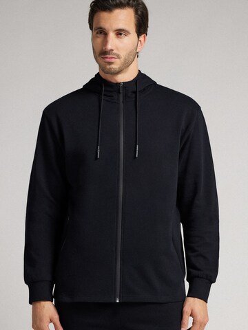 IUMAN Intimissimi Uomo Sweatjacke in Schwarz: Vorderseite