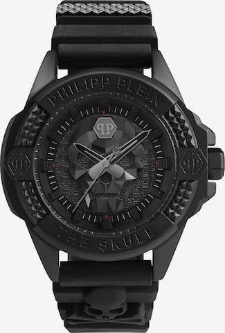 Philipp Plein Analoog horloge 'The $kull' in Zwart: voorkant