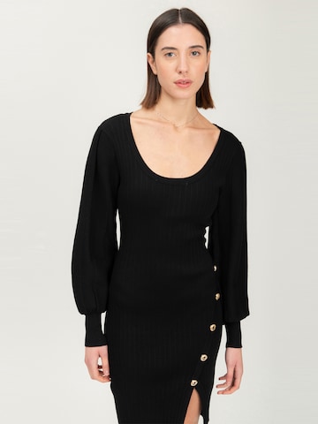 Robes en maille Influencer en noir