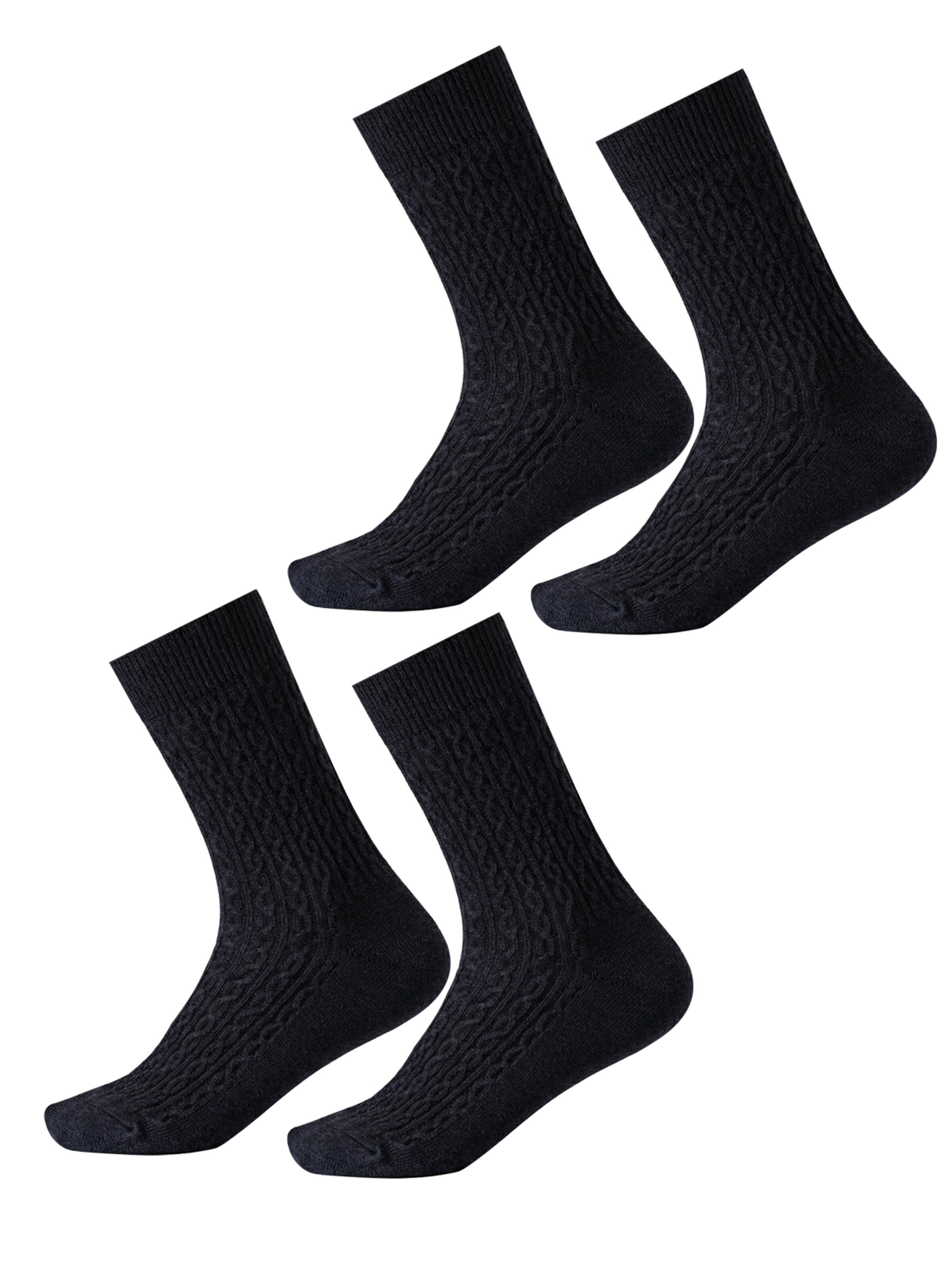 Millo Socken 'Cosy Twist'‌‌‌‌‌ in Schwarz: Vorderseite