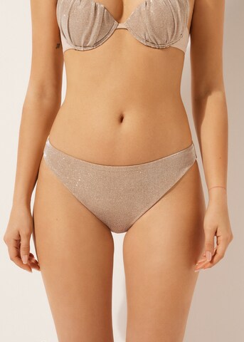 CALZEDONIA Bikini Bottoms in Beige: front