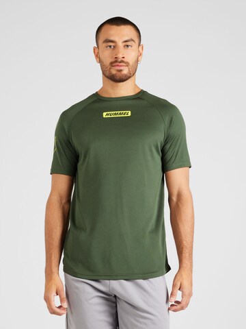 Hummel Функциональная футболка 'TOPAZ' в Зеленый: спереди