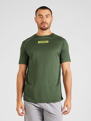 Hummel Functioneel shirt 'TOPAZ' in Groen: voorkant