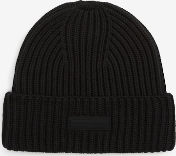juoda TOMMY HILFIGER Megzta kepurė 'FOUNDATION': priekis