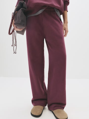Pull&Bear Wide Leg Hose in Lila: Vorderseite