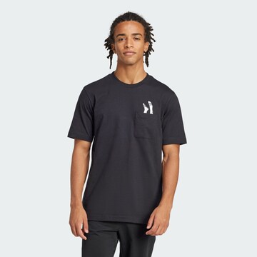 ADIDAS SPORTSWEAR Performance shirt 'Lounge Slides' in Black: front