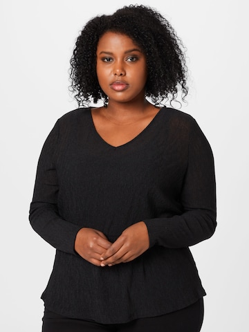 ABOUT YOU Curvy Shirt 'Hilka' in Schwarz: predná strana