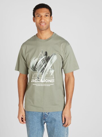JACK & JONES Тениска 'TINT' в зелено: отпред