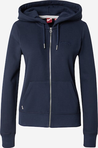 Superdry Sweatjacke 'Essential' in Blau: predná strana