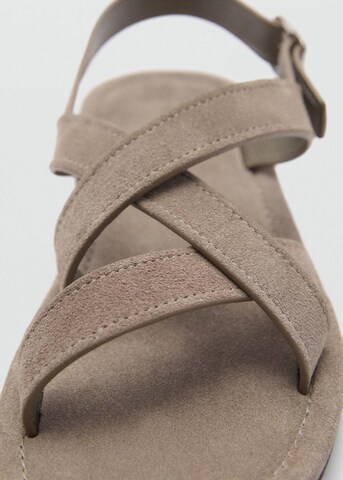 MANGO MAN Sandale 'Romana' in Braun