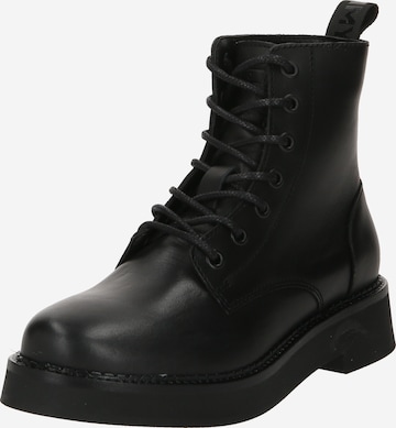 Bottines à lacets Tommy Jeans en noir : devant