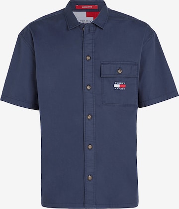 Tommy Jeans Button Up Shirt 'Classic' in Blue: front