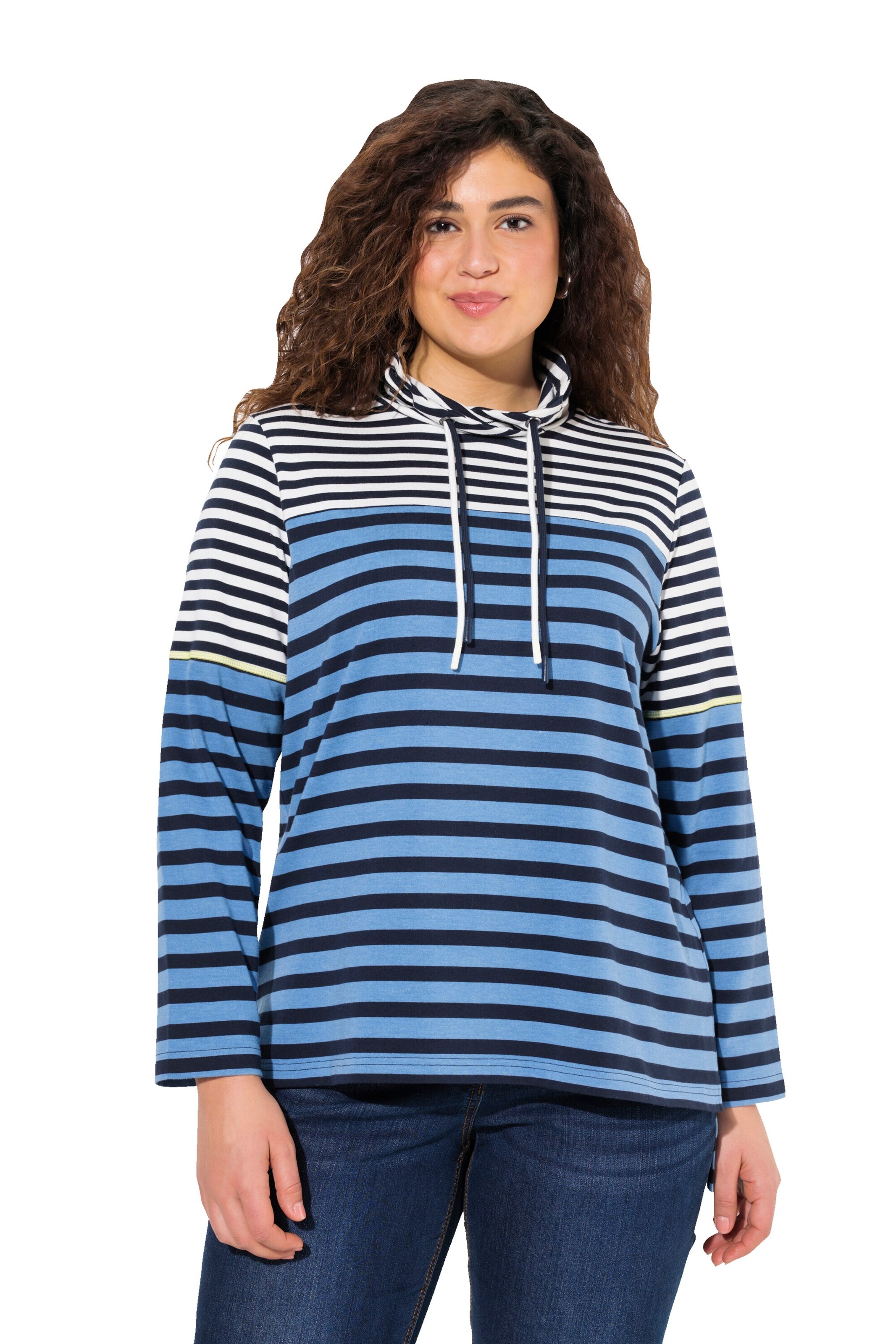 Ulla Popken Sweatshirt in Blau: Vorderseite