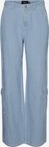 VERO MODA Loosefit Cargojeans 'Ane' in Blauw: voorkant