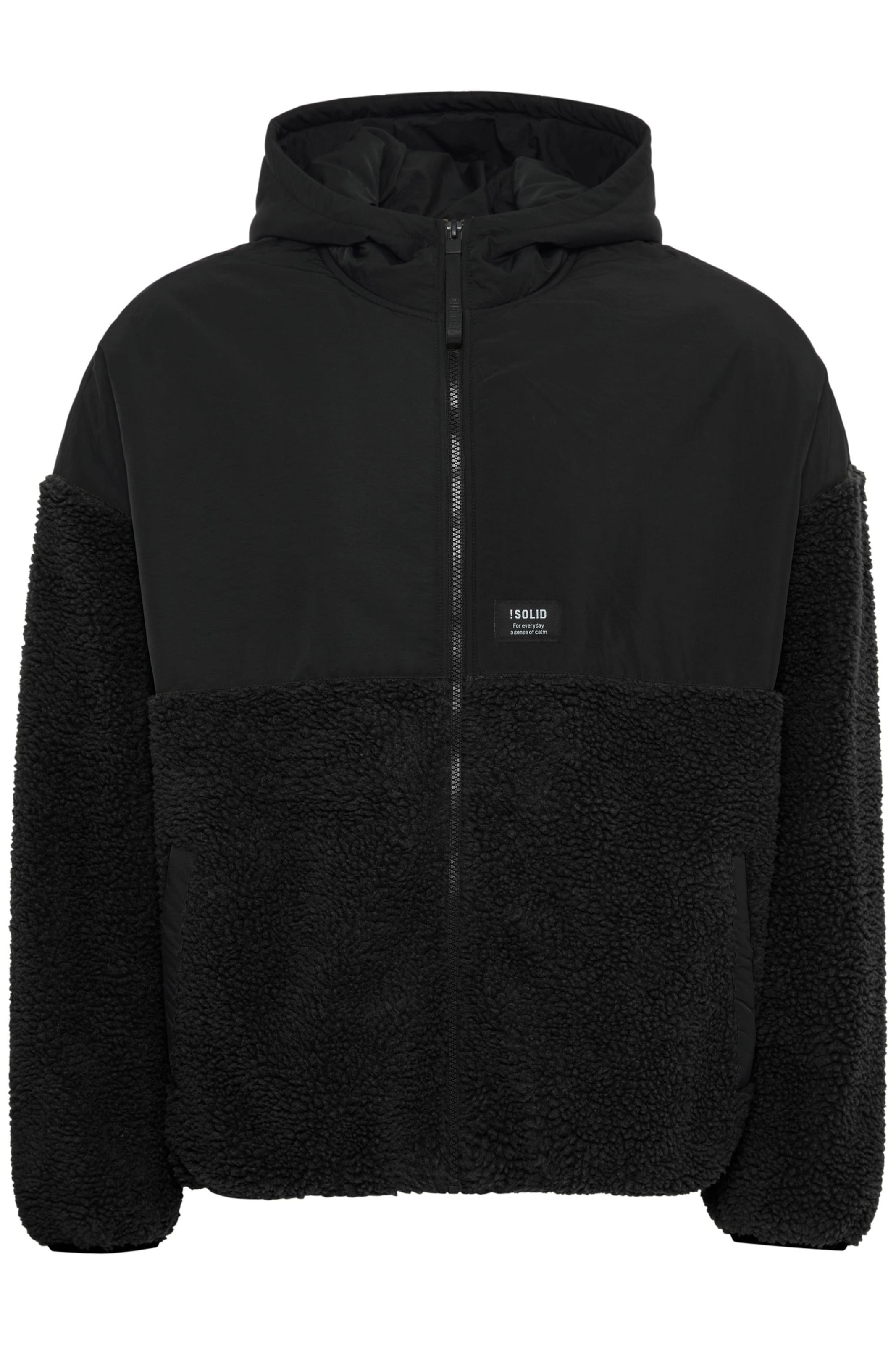 Veste en polaire 'Mark' !Solid en noir : devant