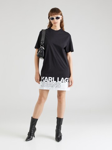 Rochie de la KARL LAGERFELD JEANS pe negru: față