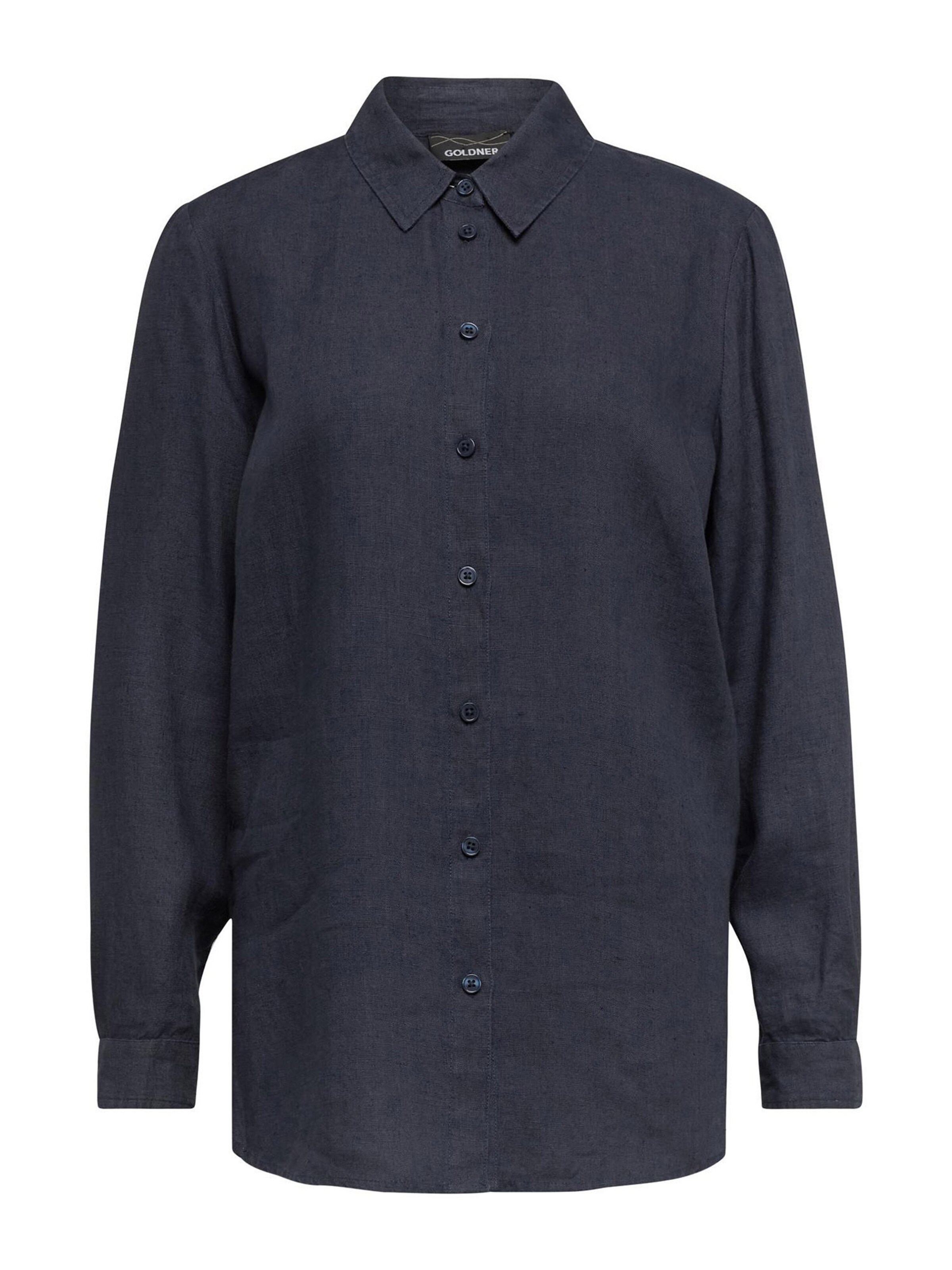 Goldner Bluse in Blau: Vorderseite