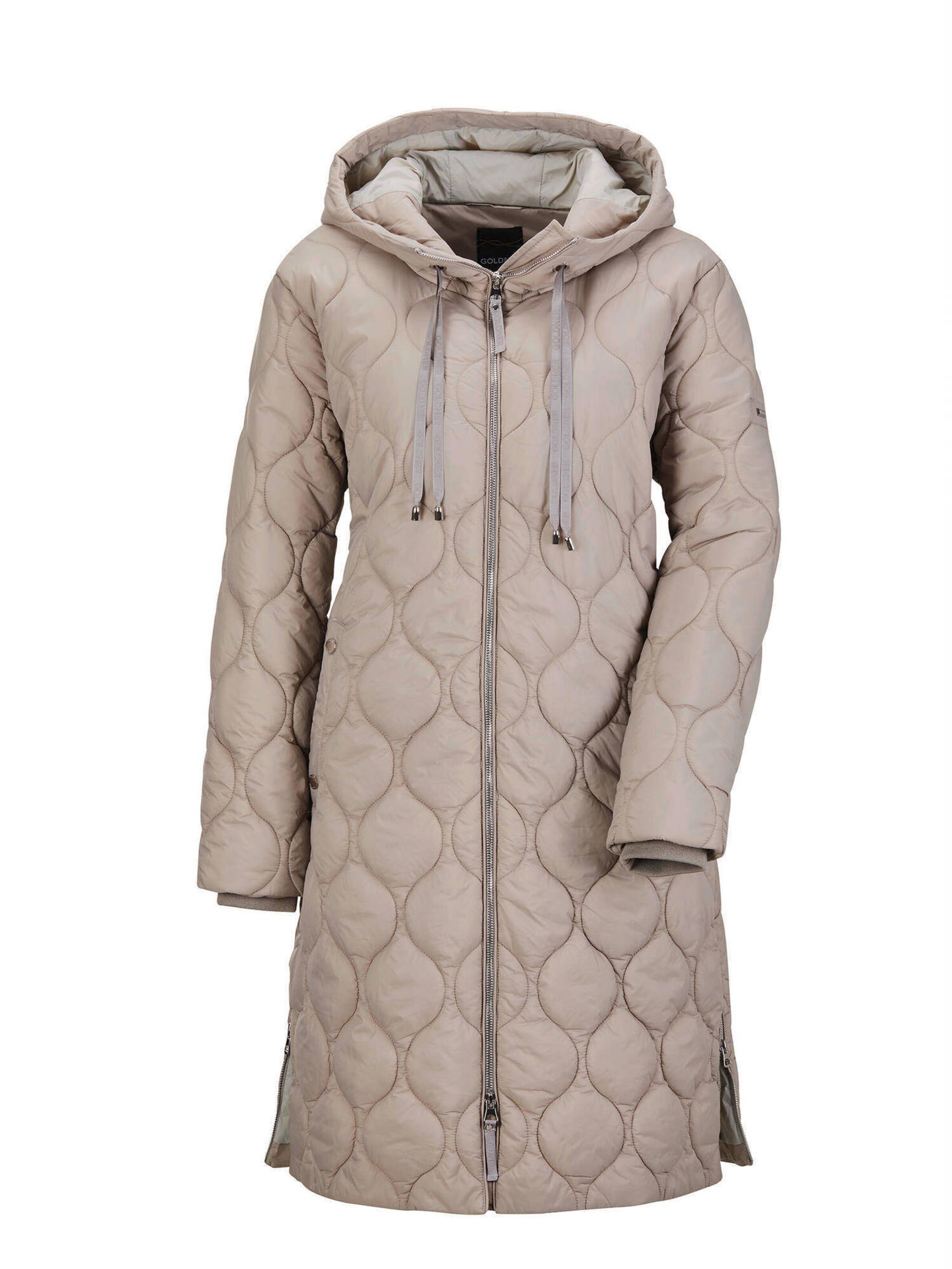 Manteau mi-saison Goldner en beige : devant