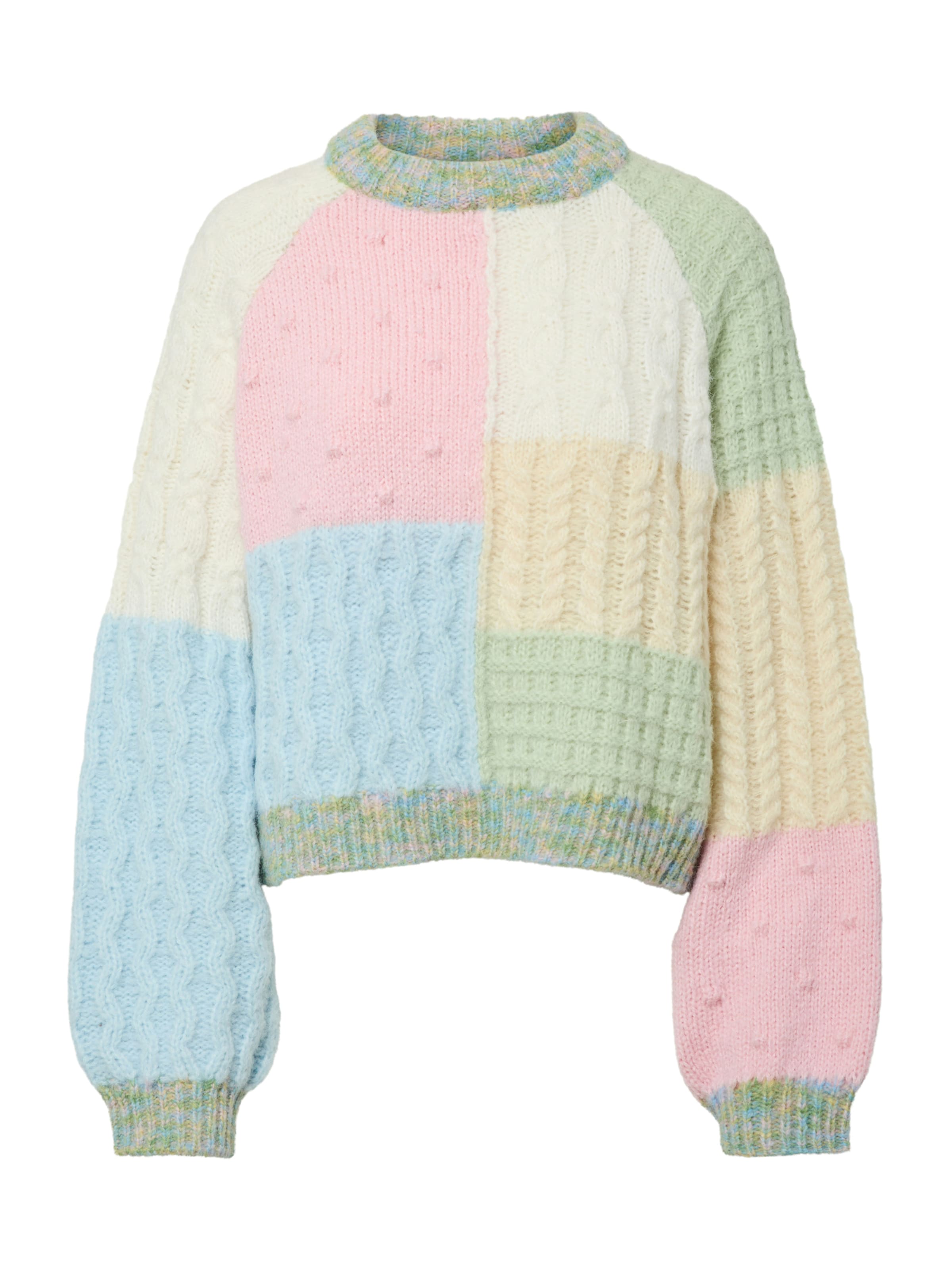 PIECES Sweater 'REMIX' in Green: front