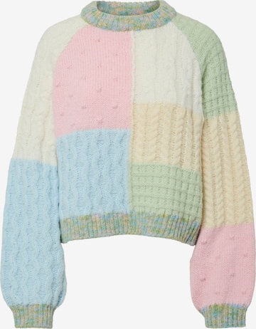 PIECES Sweater 'REMIX' in Green: front