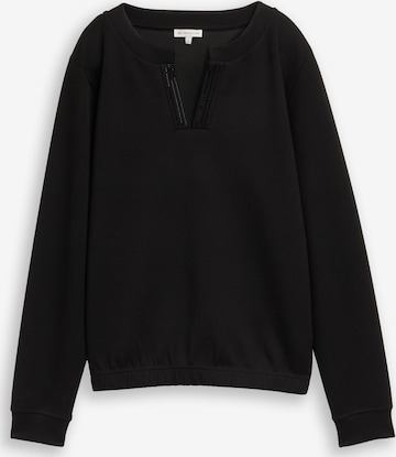 TOM TAILOR Sweatshirt in Schwarz: Vorderseite